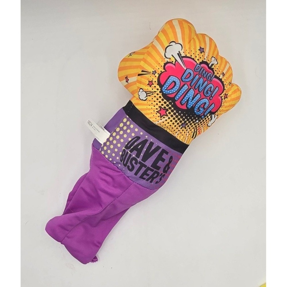 READ Dave & Busters Plush Boxing Glove Good Stuff Purple Orange Fist Toy 18224